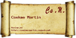 Csekme Martin névjegykártya