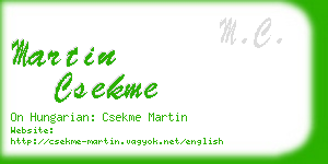 martin csekme business card